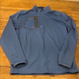 RLX Ralph Lauren Quarter Zip Blue Performance Shirt Southampton golf course